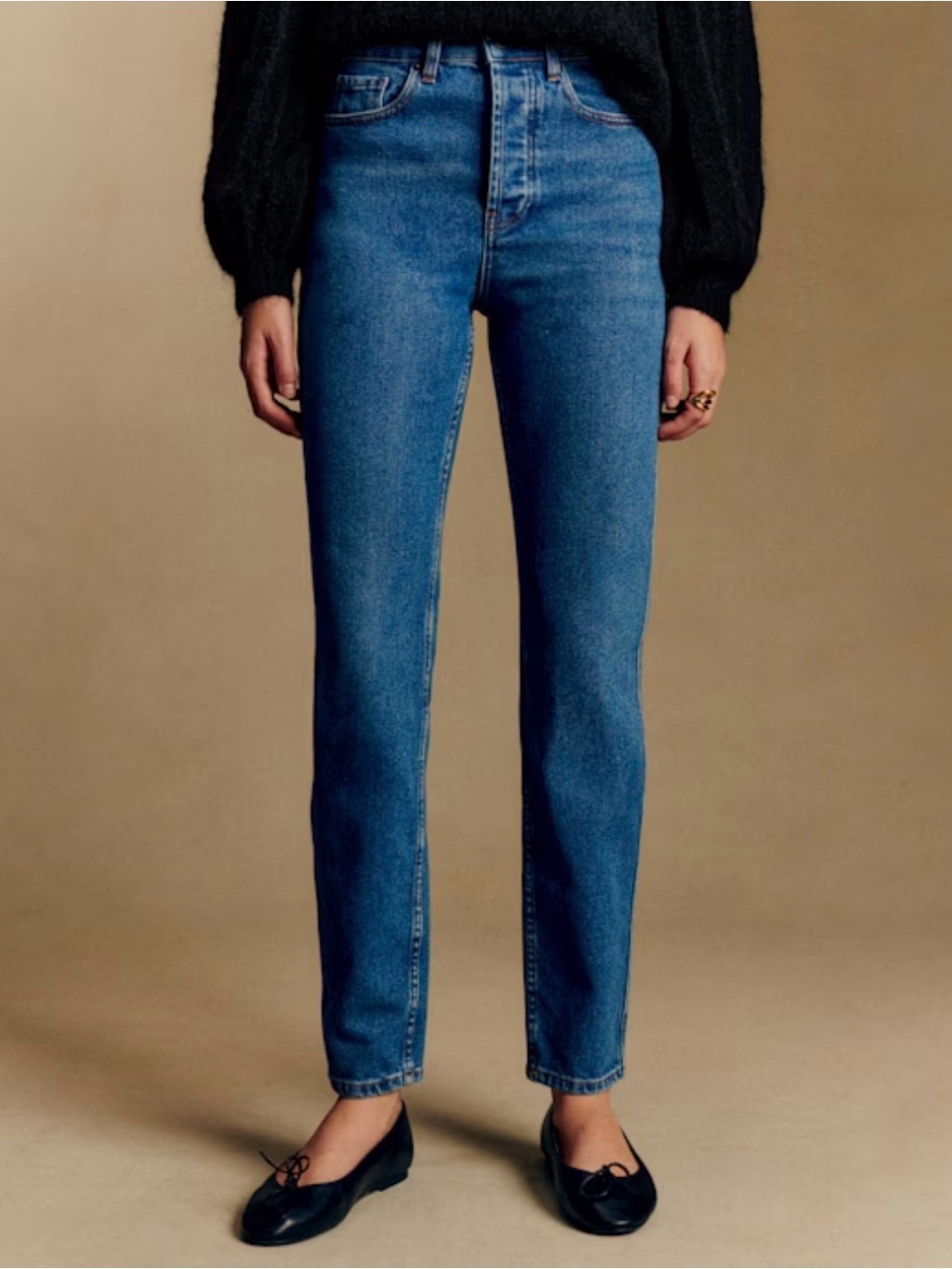 Sezane sexy brut jeans in denim blue